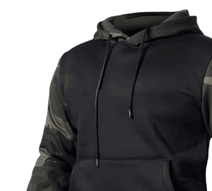 High Quality Wholesale Custom Oversized Zip Up <b>Camo</b> Trendy Streetwear Hooded <b>Jacket</b> with Pockets Hoodie for Men - Product Image 3