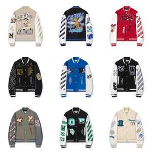 Long Baseball Letterman Vestes Logo Personnalisé Nouveau Vintage En Cuir Manches Varsity Veste Hommes Laine Broderie - Product Image 3