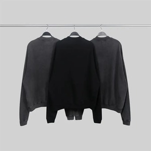 Haute qualité lourd polaire surdimensionné sweat hommes doux épaules tombantes brodé imprimé motif hiver XS en gros - Product Image 2