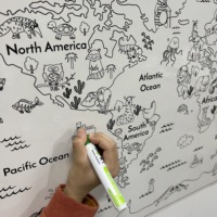 Pegatina reutilizable de poliestireno para actividades al aire libre, Material de poliestireno duradero que mantiene la superficie con El mapa del mundo
