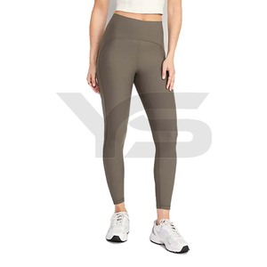 Mallas de compresión de entrenamiento de cintura media para mujer de alta calidad, pantalones de Yoga transpirables para levantar glúteos, Gimnasio Deportivo informal - Product Image 1