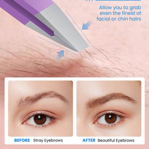 Pince à épiler à sourcils de haute qualité en acier inoxydable pince à épiler durable pour sourcils Logo de couleur personnalisé offre pince à épiler à sourcils - Product Image 4