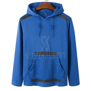 Sudadera con capucha de estilo callejero de algodón 100% personalizada para hombre, Sudadera con capucha ligera de invierno duradera, patrón sólido de contraste de Color - Product Image 1