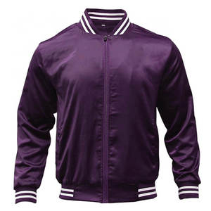 Satin Anti-Bacterial Front Logo Custom Design Men <b>Baseball</b> <b>Bomber</b> <b>Jacket</b> OEM Service In-Stock - Product Image 3