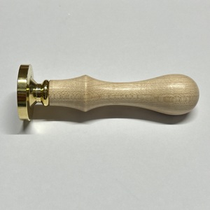 Sceau de cire rond en laiton de 25 mm en bois d'érable pour invitations de mariage – Meilleur prix d'exportation – Fournitures d'artisanat - Product Image 1