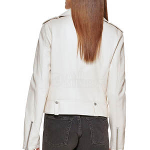 Veste en cuir pour femme, tricotée, respirante, écologique, à prix abordable, pour l'extérieur, col rabattable, confortable, vente en gros - Product Image 4