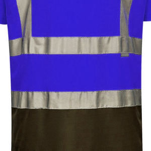 Ropa de trabajo de talla grande camiseta de seguridad personalizada Hi Vis reflectante trabajo seguridad Camiseta 100% algodón Industrial alta visibilidad camiseta - Product Image 3