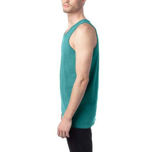 Camisetas sin mangas de algodón de alta calidad para hombre, camisetas sin mangas con cuello redondo, ropa de gimnasio de calle alta, diseño de punto transpirable, opciones de talla grande - Product Image 3