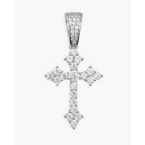 จี้รูปกางเขนทอง 14K ประดับโมอิสซาไนต์ ดีไซน์หรูหราและสง่างาม - Product Image 1