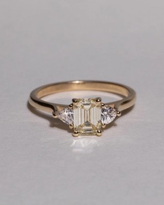 Exclusif 1.01 Ct Moissanite Diamant Taille Émeraude Bague De Mariage En Argent Fine Jewelry Fashion Ring Pas Cher Prix Vendeur Sites - Product Image 4