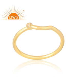 Latest Selling 925 Sterling <b>Silver</b> 18K Gold Plated Natural Ethiopian <b>Opal</b> Gemstone <b>Ring</b> Demi Fine Jewelry Manufacturer - Product Image 1