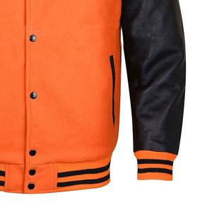 Venta al por Mayor de Chaquetas Varsity Naranjas para Hombre, Invierno 2026, Nuevo Diseño, Ropa de Lona de Alta Calidad, Precio Bajo - Product Image 6