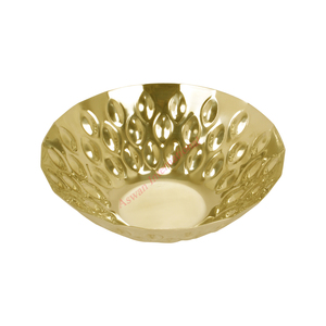 Ensemble de vaisselle plaqué cuivre antique bol en métal de fer en acier de haute qualité poli fleur haut pour les mariages décor à la maison durable - Product Image 3