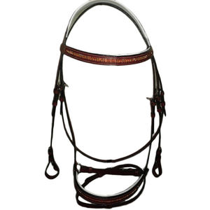 Nouvelle bride de cheval anglaise en cuir pur de qualité supérieure Bride la meilleure vente élégante et durable pour l'entraînement d'équitation et l'utilisation du spectacle - Product Image 5
