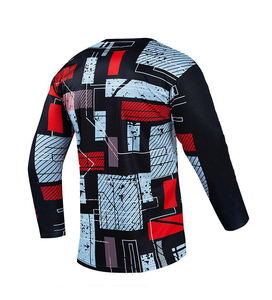Maillot VTT à quantité minimale de commande basse personnalisé maillot de vélo de montagne à manches longues de couleur pure pour les sports de course - Product Image 6