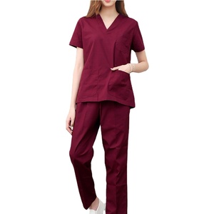 <b>Plus</b> <b>Size</b> Women's Medical <b>Scrubs</b> Sets Stretchy Fabric Top Pants Comfortable Spandex Material for Doctors Hospital Uniforms - Product Image 2
