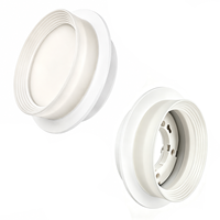 Plafonnier encastré LED moderne Gx53 IP44 avec boîtier anti-éblouissement en alliage d'aluminium blanc et noir