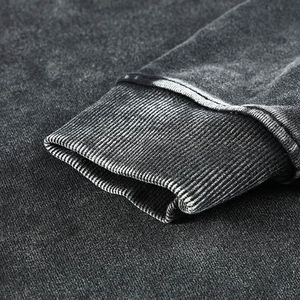 Sudaderas con capucha lavadas para hombre de algodón 100%, acabado Vintage suave con gráficos serigrafiados, sudaderas con capucha a granel para venta al por menor - Product Image 2