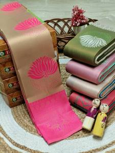 ส่าหรีผ้าไหมลาเวนเดอร์ดีไซเนอร์สำหรับผู้หญิงที่มีเสื้อปักสีเงินหรูหราและมีขอบระยิบระยับเหมาะสำหรับงานปาร์ตี้ - Product Image 6