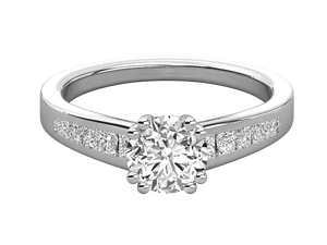 Anillos Clásicos de Color E para Mujer al por Mayor, Oro Sólido de 14K, Certificado IGI, Diamante Cultivado en Laboratorio de 1ct 2ct, Corte VVS, Anillo de Compromiso y Boda - Product Image 4