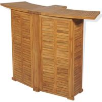 Offre Spéciale Table de bar extérieure Table pliante en bois de teck Stockage de vin Hôtel Restaurant Bar Café Meubles en gros