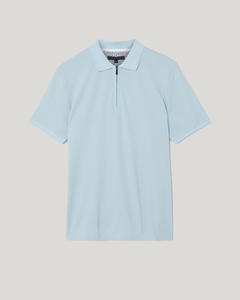 Polo personalizado con cremallera para hombre, 100% algodón, corte entallado, tela suave y transpirable, perfecto para ropa informal y semiformal, logotipo personalizado - Product Image 6