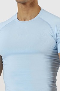 Camiseta de compresión para hombre para gimnasio, entrenamiento físico, entrenamiento deportivo de lujo, venta al por mayor, camisa de gimnasio adelgazante en blanco para hombre - Product Image 5