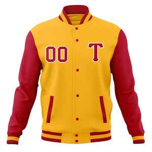 Veste universitaire surdimensionnée bombardier Streetwear bicolore avec patchs en chenille veste Hip Hop unisexe rétro College Letterman - Product Image 5