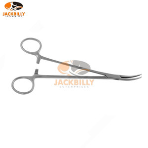 HALSTED Instrumentos médicos quirúrgicos Premium Fórceps de arteria curva 1x2 dientes 21,0 cm Hemostasia de sujeción vascular de acero inoxidable - Product Image 5