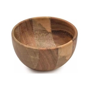 Grand bol à salade en bois d'acacia de haute qualité ustensiles de cuisine ronds personnalisés pour les fruits ensemble de conception rustique décor de cuisine - Product Image 5