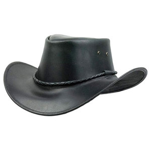 Haute qualité en cuir véritable Cowboy chapeaux hommes femmes peau de vache Snapback réglable nouveauté en cuir véritable Cowboy chapeaux à vendre - Product Image 2