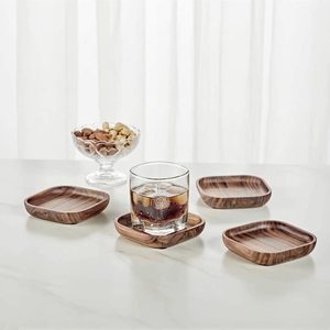 Handcrafted Wooden <b>Coasters</b> <b>for</b> <b>Drinks</b> Natural Wood Tea & Coffee <b>Coaster</b> Set <b>for</b> Home Bar & Office - Product Image 6