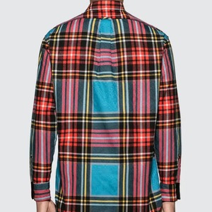 เสื้อเชิ้ตผ้าสักหลาดลายสก๊อตสีผ้าฝ้ายเสื้อเชิ้ตผ้าสักหลาดมีกระดุม - Product Image 6