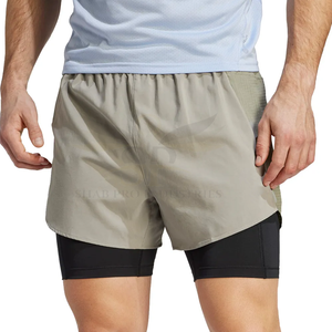 Pantalones Cortos Deportivos de Cintura Media, Color Sólido, Transpirables, con Cierre de Cordón, de Alta Calidad, Gran Venta - Product Image 2