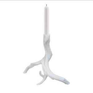 Candelabro de Metal con Diseño Moderno de Astas de Ciervo, Niquelado, para Decoración de Mesa en el Hogar y la Temporada Navideña - Product Image 4