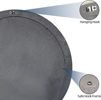 Miroirs ronds Boho de 26 pouces pour le mur Miroir circulaire rustique avec cadre sculpté Grands miroirs muraux décoratifs pour le salon
