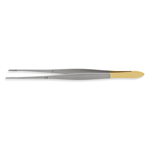 Pinzas de pulgar para vendaje quirúrgico, instrumentos quirúrgicos de Punta dentada de 2cm, medio oro, 8 pulgadas - Product Image 6