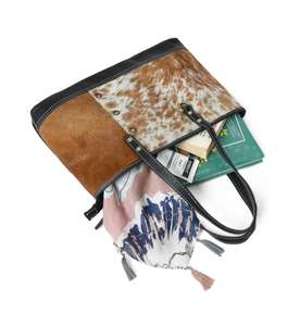 Nuevo bolso de mano occidental hecho a mano con estilo para mujer, pelo en cuero de piel oculta con cierre de cremallera, correa de antojo, patrón de logotipo personalizado - Product Image 3