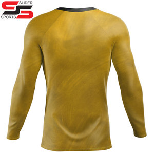Vente en gros vierge OEM imprimé Compression court manches longues MMA Jiu Jitsu Logo personnalisé Rash Guards Bjj Rash Guard - Product Image 6