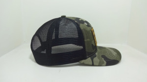 Gran oferta de sombreros de camionero de camuflaje con parche grabado de cuero personalizado para hombres y mujeres, gorras deportivas traseras de malla de alta calidad, sombreros de Vietnam - Product Image 3