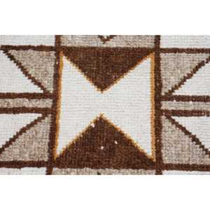 Tapis turc vintage, tapis de couloir 3,1x10,3 pieds, tapis floral blanc et marron - Product Image 5