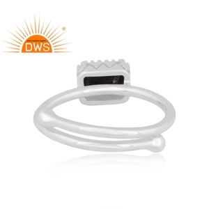 Anillo apilable de piedras preciosas espinales negras naturales de plata de ley fina superventas, joyería personalizada para mujer, regalo para ella - Product Image 4