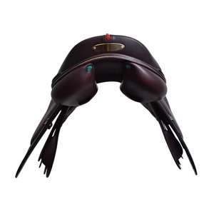 Selles de cheval sautant sans arbre personnalisées avec cuir 100%, selle de dressage d'équitation de haute qualité en cuir - Product Image 2