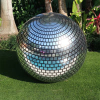 Grande boule disco brillante personnalisée, ballon miroir géant gonflable, boules miroir gonflables pour la décoration de mariage et de fête