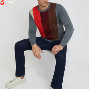 Pull d'hiver pour hommes de vente chaude avec un design tricoté anti-rides en polyester respirant et à la mode - Product Image 4