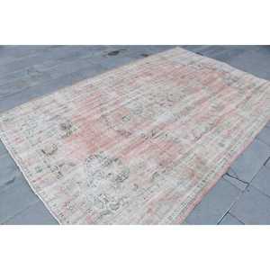 พรมตุรกี 6.4x9.8 ฟุต (196x299 ซม.) สีแดง ลายแบบนามธรรม สไตล์วินเทจ - Product Image 3