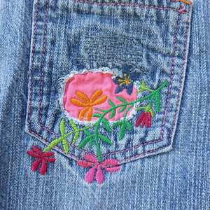 2T e <b>Cargo</b> Jeans | Baggy Streetwear Denim | Hip Hop Buckle Straps | Edgy Grunge Outfit | Dark Y2K Aesthetic | <b>Wide</b> <b>Leg</b> Patchwork - Product Image 4