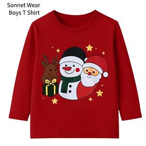 Camiseta de Manga Larga para Niños de Algodón con Cuello Redondo Estampado - Product Image 2