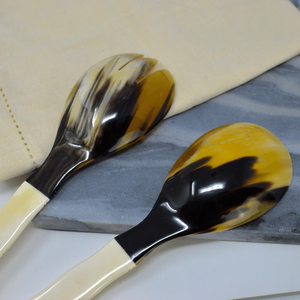 Ensemble de service à salade en corne de buffle design unique Serveur à salade Cuillère et fourchette Serveur à soupe en corne de luxe meilleure qualité - Product Image 3
