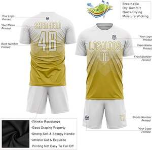 Uniforme de fútbol de poliéster 100% de último diseño, uniforme profesional para niños de nuevo estilo, Color sólido de calidad Premium a la venta - Product Image 3